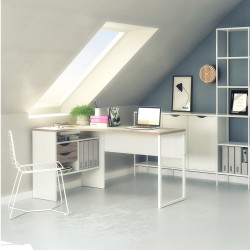 Escritorio Aramis - Color Madera y Blanco