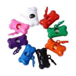 Hueso dispensador de bolsas para heces + repuesto / bolsa para mascota con hueso / jr1062