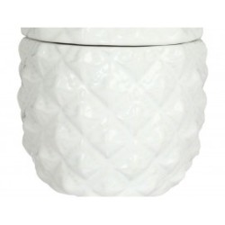 Figura decorativa piña Haus Deko blanco