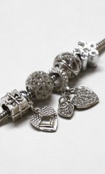 Pulseras Charms Plateada