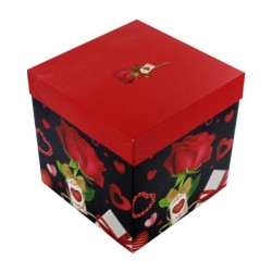1pza Caja pequeña de regalo 15x15x15cm con diseño y listón, variedad de modelos / 327-2s / 327-1s / bt-2306-s