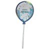 Cake tupper Globo Azul Happy Birthday