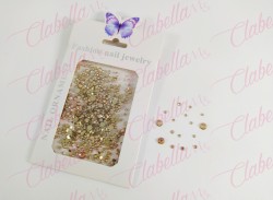 Decoración CRISTAL COBRE CRISTALIZADO CHAMPAGNE en diferentes tamaños para uñas aprox 600 piezas por sobre