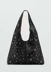 Bolso troquelado tachuelas