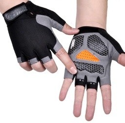 GUANTES TRANSPIRABLES NEGRO NARANJA L
