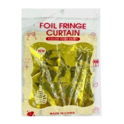 Cortina metálica con diseño de cuadros pequeños para decoración de fiesta, variedad de colores / foil fringe curtain / s-1