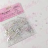 Decoración CRISTAL PLATA AZULADO CRISTALIZADO diferentes tamaños para uñas aprox 600 piezas por sobre (Cristal plata azulado cri