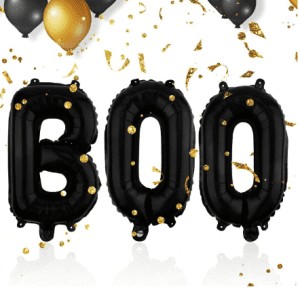 Pack de 3 Globos con Letras BOO Halloween