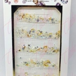 Decoración CRISTAL Y FIGURAS para uñas aprox 600 piezas por sobre, surtido (El color puede variar)