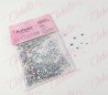 Decoración CRISTAL PLATA AZULADO METALIZADO en diferentes tamaños para uñas aprox 600 piezas por sobre (Cristal plata azulado me