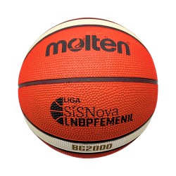 Balón de baloncesto Molten B6G2000 LNBP 6 hule natural,Balón de baloncesto Molten B6G2000 LNBP 6 hule natural
