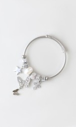 Pulseras Con Charms Plateada