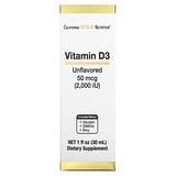 California Gold Nutrition, Vitamina D3, Sin sabor, 2000 UI, 30 ml (1 oz. líq.)