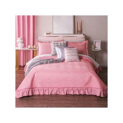 Colcha Neo Rosa capitonado sin hilo