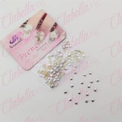 Decoración CUADRADOS 3D CHICOS para uñas aprox 100 piezas por paquete, surtido (PB)