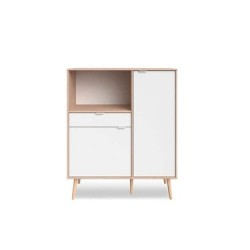 Alacena Masha - Color Madera y Blanco
