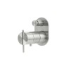 S22 Mezclador termostático para baño-ducha a muro 2 vías y desviador Inox Cepillado