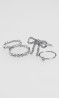 Set Anillos Plateado