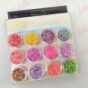 Decoración GLITTER NEON para uñas 12 piezas de 1/8 por paquete, (Sin estuche) surtido KT(262)-0256