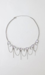 Collar Brillos Plateado