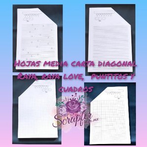 Libretas media carta diagonales