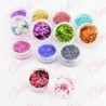 Decoración ROMBO COLORES METALICOS para uñas 12 piezas de 1/8 por paquete, (Sin estuche) surtido KT(137)-0616