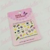Decoración sticker FIGURAS MIXTAS 3D para uñas aprox de 9.5×6.5cm por planilla, surtido (PB) (Chica, NO grande)