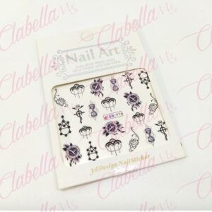 Decoración sticker tattoo de MANDALAS para uñas aprox de 6.5x5cm por planilla, surtido sin blister (PB)