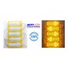 FLECHA LED 22 FOCOS COLOR AMBAR IDEAL PARA CARROCERIAS DE CAMION 12V A 24V EXCELENTE ILUMINACION NOTA : PRECIO POR 1 PIEZA OEM.