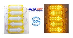 FLECHA LED 22 FOCOS COLOR AMBAR IDEAL PARA CARROCERIAS DE CAMION 12V A 24V EXCELENTE ILUMINACION NOTA : PRECIO POR 1 PIEZA OEM.