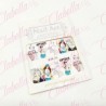 Decoración sticker tattoo FIGURAS SURTIDAS para uña completa aprox de 6.5x5cm por planilla, surtido sin blister (PB)