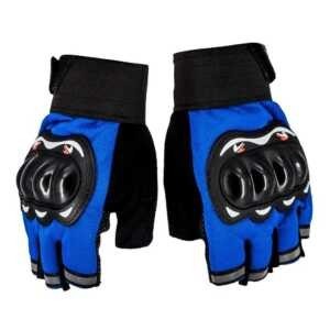 Par de guantes sin dedos con protección de nudillos para motocicleta / sports / zy-gloves08