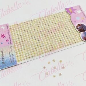 Decoración sticker cristal multiusos para uñas y piel, aprox de 14x9cm por planilla, surtido 27A-85A