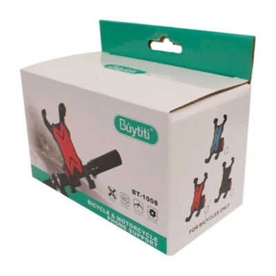 Soporte universal 360° de plástico ajustable a manubrio de motocicleta o bicicleta, variedad de colores / bt-1008