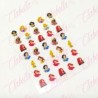 Decoración sticker de PRINCESAS para uñas aprox de 6.5×8.5cm por planilla, surtido