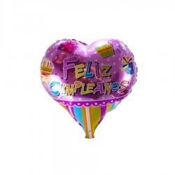 Globo de cumpleaños corazón rosa