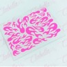 Decoración sticker FLAMAS NEÓN 3D para uñas aprox de 6x8cm por pieza, surtido (PB)
