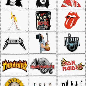 Sticker Calcomanias Rock! Estampas Decorativas Tamaño Carta