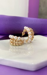 Aretes triples perlas B4
