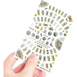 Stickers para Uñas Dinero Money Dólar
