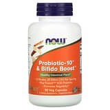 NOW Foods, Probiotic-10 y Bifido Boost, Suplemento probiótico y prebiótico, 25.000 millones de UFC, 90 cápsulas vegetales (8333 