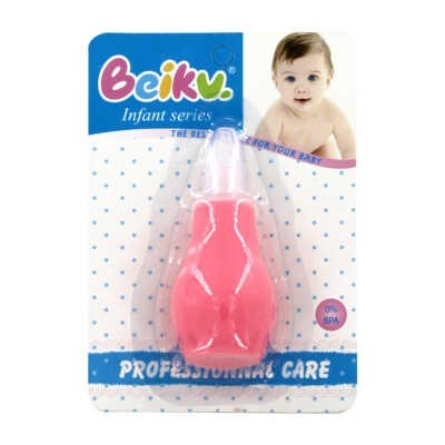 Aspirador nasal / perilla para bebé beikv 9cm 0% bpa, variedad de colores / bb6211
