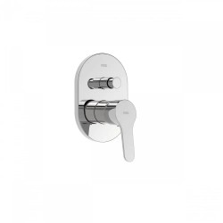 Base-Tres Grifo monomando empotrado de 2 vías para ducha Cromo