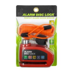 Candado metálico antirrobo de disco con alarma de seguridad para motocicleta 7mm, variedad de colores / alarm disc lock / t-606-