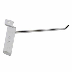 1pza Gancho de 25cm en color blanco o cromado para panel ranurado / zf-0067