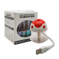 Humidificador usb pequeño con luz led y diseño de carita kawaii para automóvil, variedad de colores / car aromaterapy humidifier
