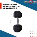 Par de mancuernas hexagonales 35 libras Wod Pro,Par de mancuernas hexagonales 35 libras Wod Pro