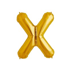 Globo metálico de 16" letra X