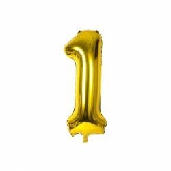 Globo número 1 de 40 pulgadas dorado