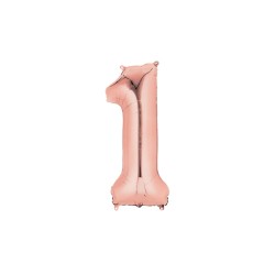 Globo número 1 de 40 pulgadas Rosa